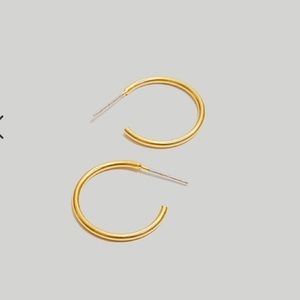 Madewell Small Thin Gold Hoop Earrings